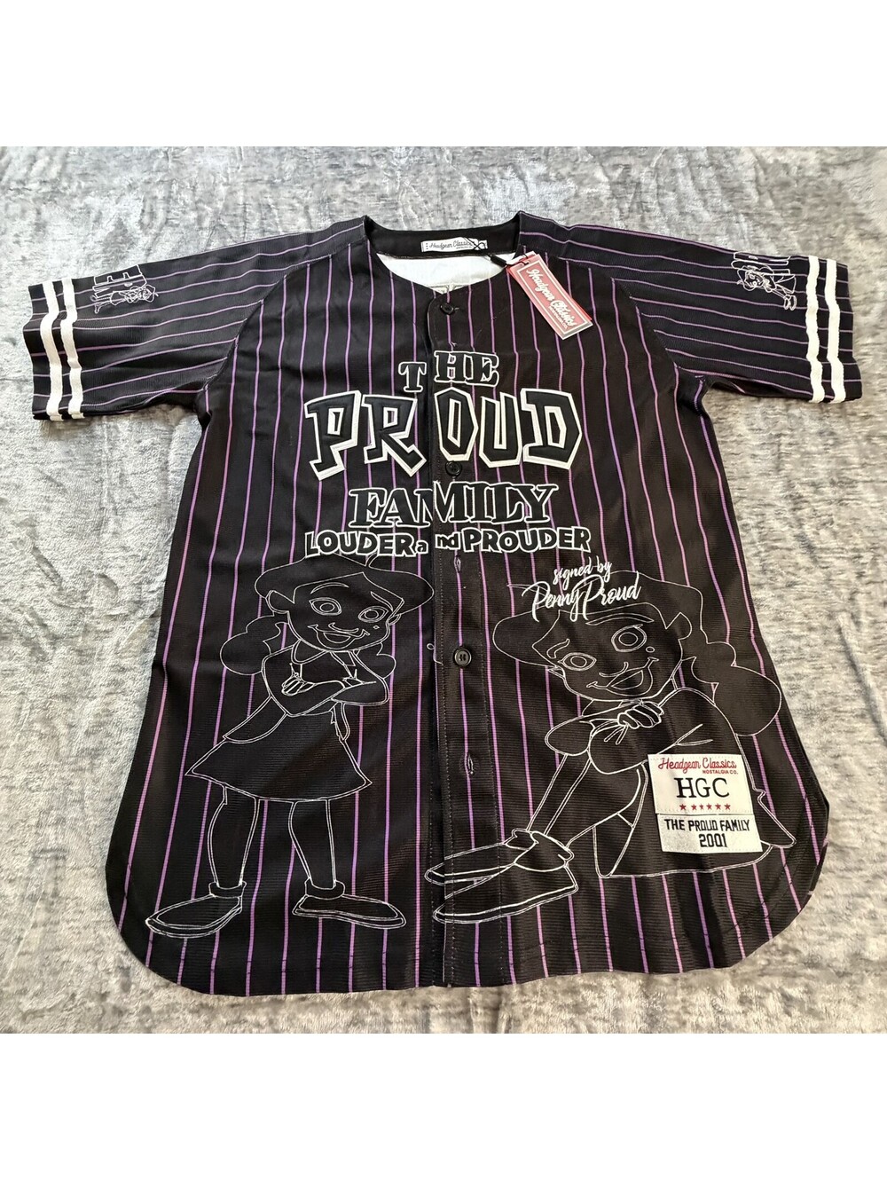 Headgear Classics The Proud Family Penny Proud Baseball Jersey Men's M Black